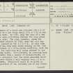 Calla, NS94NE 9, Ordnance Survey index card, page number 1, Recto