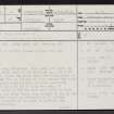 Cleghorn, NS94NW 2, Ordnance Survey index card, page number 1, Recto