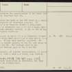 Blackshouse Burn, NS94SE 11, Ordnance Survey index card, page number 3, Recto