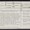 Castledykes, NS94SW 7, Ordnance Survey index card, page number 1, Recto