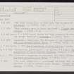 Castledykes, NS94SW 7, Ordnance Survey index card, page number 2, Recto