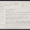 Castledykes, NS94SW 7, Ordnance Survey index card, page number 1, Recto