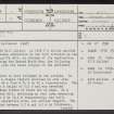 Cairngryffe Hill, NS94SW 11, Ordnance Survey index card, page number 1, Recto