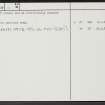 Cairngryffe Hill, NS94SW 11, Ordnance Survey index card, page number 3, Recto