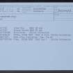 Cairngryffe Hill, NS94SW 11, Ordnance Survey index card, Recto