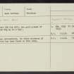 Whitburn, NS96SW 1, Ordnance Survey index card, Recto