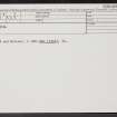 Harthill, NS96SW 5, Ordnance Survey index card, Recto