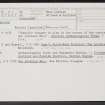 Antonine Wall: Inveravon, NS97NE 21, Ordnance Survey index card, Recto
