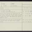 The Cuningar, NS97SE 6, Ordnance Survey index card, Recto