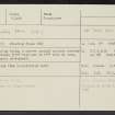 Gormyre, NS97SE 13, Ordnance Survey index card, Recto