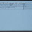 Lower Craigmailing, NS97SE 15, Ordnance Survey index card, Recto