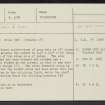 Lower Craigmailing, NS97SE 15, Ordnance Survey index card, Recto