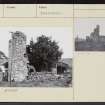 Couston Castle, NS97SE 21, Ordnance Survey index card, Recto