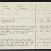 North Couston, Refuge Stone, NS97SE 22, Ordnance Survey index card, page number 1, Recto