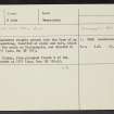 Cairnpapple, NS97SE 36, Ordnance Survey index card, Recto