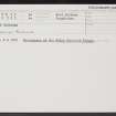 The Cuningar, NS97SE 57, Ordnance Survey index card, Recto