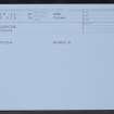 Gallowridge, NS98NE 34, Ordnance Survey index card, Recto