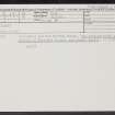 Blairhall House, NS98NE 38, Ordnance Survey index card, Recto