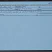 Kincardine On Forth, 44 Kirk Street, NS98NW 20, Ordnance Survey index card, Recto