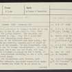 Bo'Ness, Kinneil, Old Kinneil Kirk, NS98SE 6, Ordnance Survey index card, page number 1, Recto