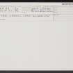 Bo'Ness, Cadzow Lane, Ellangowan, NS98SE 23, Ordnance Survey index card, Recto