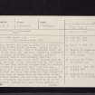 Clackmannan, King Robert's Stone, NS99SW 6, Ordnance Survey index card, page number 1, Recto
