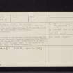 Clackmannan, King Robert's Stone, NS99SW 6, Ordnance Survey index card, page number 2, Verso