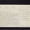 Parkmill, NS99SW 11, Ordnance Survey index card, page number 1, Recto