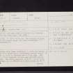 Auldton Mote, NT00NE 14, Ordnance Survey index card, page number 1, Recto