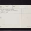 Auldton Mote, NT00NE 14, Ordnance Survey index card, page number 2, Verso