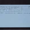 Auldton Mote, NT00NE 14, Ordnance Survey index card, Recto