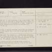 Witch's Wate, NT00SE 31, Ordnance Survey index card, page number 1, Recto