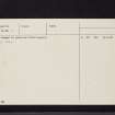 Witch's Wate, NT00SE 31, Ordnance Survey index card, page number 2, Recto