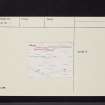 Witch's Wate, NT00SE 31, Ordnance Survey index card, Recto