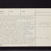 Kinnelhead Tower, NT00SW 1, Ordnance Survey index card, page number 2, Verso