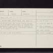 Tweed's Cross, NT01SE 1, Ordnance Survey index card, Recto