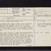 White Type, NT01SE 2, Ordnance Survey index card, page number 1, Recto