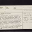 Ericstane, NT01SE 3, Ordnance Survey index card, page number 1, Recto