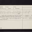 Tweed's Well, NT01SE 12, Ordnance Survey index card, Recto