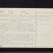 Urchin Knowe, NT01SW 4, Ordnance Survey index card, page number 1, Recto