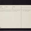 Urchin Knowe, NT01SW 4, Ordnance Survey index card, page number 2, Verso