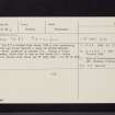 Crook Hill, NT02NE 6, Ordnance Survey index card, Recto