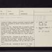 Nether Rigs, NT02SE 21, Ordnance Survey index card, page number 1, Recto