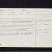 Toftcombs, NT03NE 2, Ordnance Survey index card, Recto