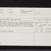 Round Knowe, NT03NE 7, Ordnance Survey index card, Recto