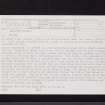 Broughton Knowe, NT03NE 15, Ordnance Survey index card, page number 1, Recto