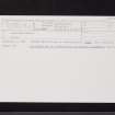 Broughton Knowe, NT03NE 15, Ordnance Survey index card, Recto