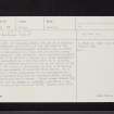 Skirling Mains, NT03NE 27, Ordnance Survey index card, page number 1, Recto