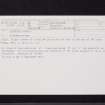 Broughton Knowe, NT03NE 52, Ordnance Survey index card, page number 2, Recto