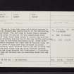 Nisbet, NT03SW 46, Ordnance Survey index card, Recto